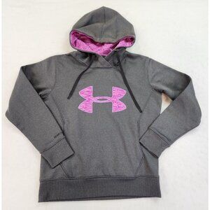 UNDER ARMOUR COLD GEAR LONG SLEEVE Gray Pink Hoodie Women M Activewear Sport